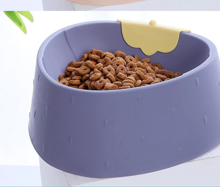 Strawberry Grain Pet Bowl for Upset Prevention